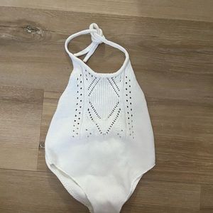 Bailey blossoms knit halter